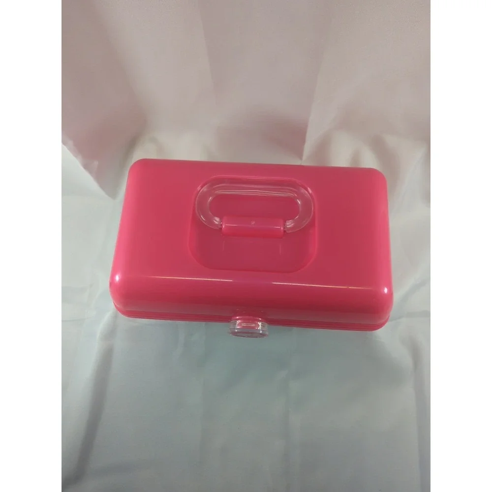 RARE Barbie Caboodles On The Go Girl Make Up Accessories Case Iconic Pink